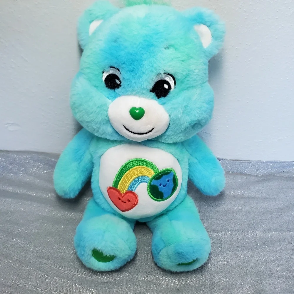 Care Bears Aqua Love‎ the Earth Bear Rainbow Plush Toy 2021
